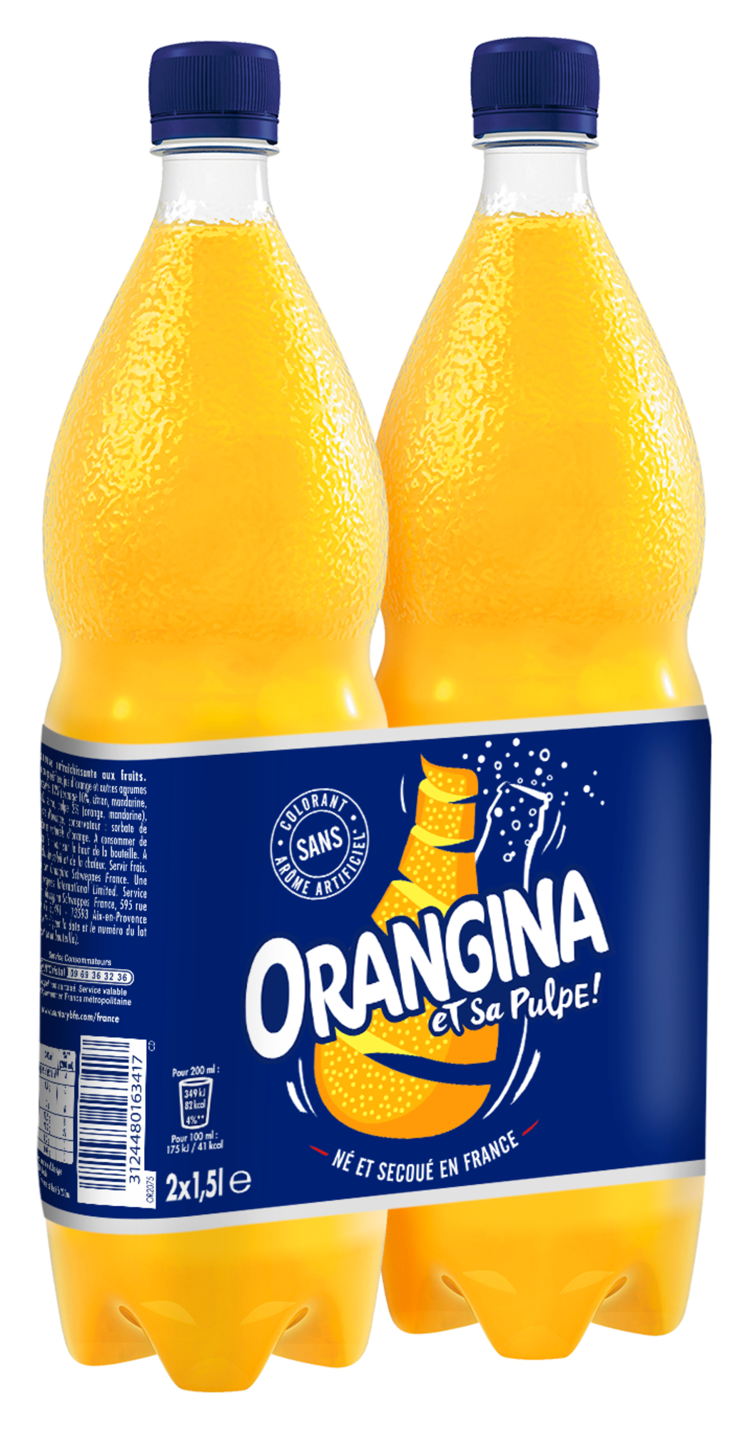 BOISSON GAZEUSE À LA PULPE D'ORANGE