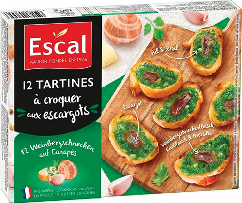 12 TARTINES À CROQUER AUX ESCARGOTS* SURGELÉES