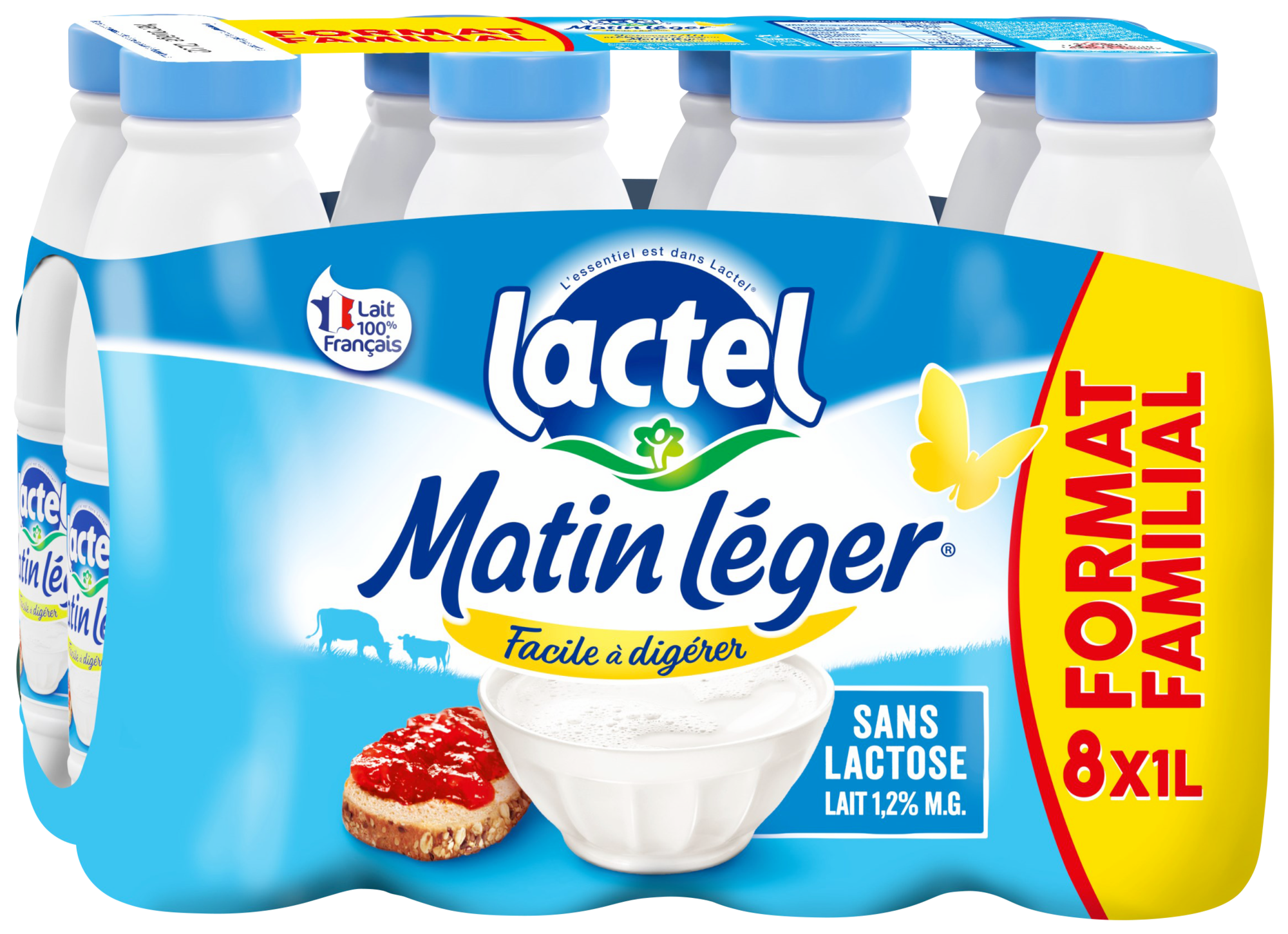 Matin léger sans lactose 1,2% Mat. Gr. format familial