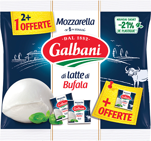 MOZZARELLA DI LATTE
DI BUFALA
23% Mat.Gr.