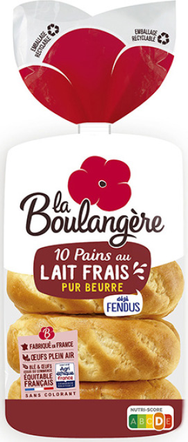 10 PAINS AU LAIT FRAIS La Boulangère*