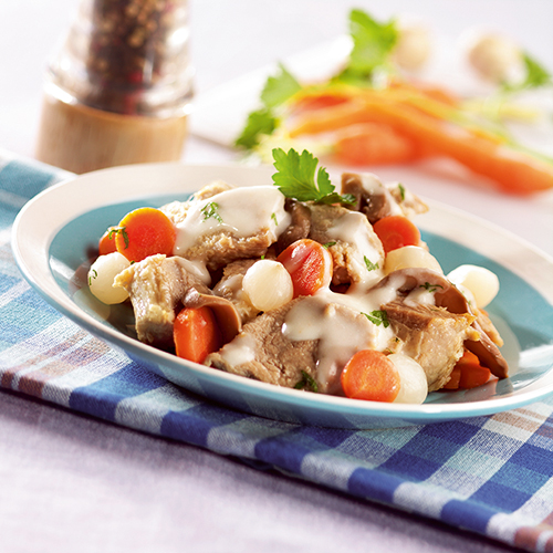 BLANQUETTE DE VEAU MITONNÉE À LA CRÈME