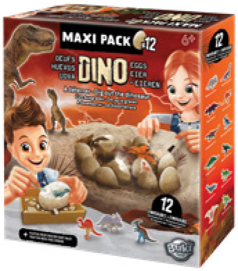 COFFRET 12 OEUFS DINO / VOLCANS ET DINOSAURES / LABO ÉLECTRICITÉ