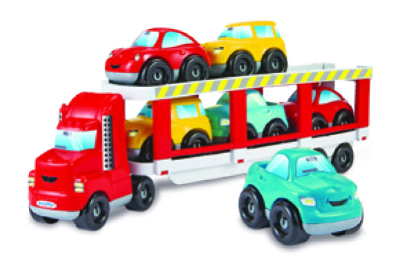 CAMION PORTE-VOITURES/COFFRET 10 VÉHICULES FAST CAR