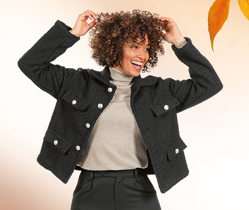 PULL COL ROULÉ MAILLE LUREX