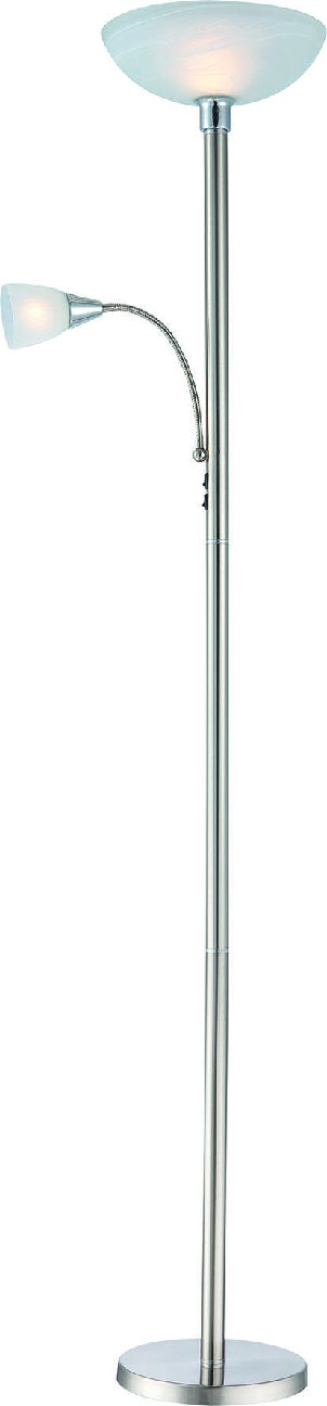 LAMPADAIRE + LISEUSE EN MÉTAL CHROMÉ AVEC INTERRUPTEUR