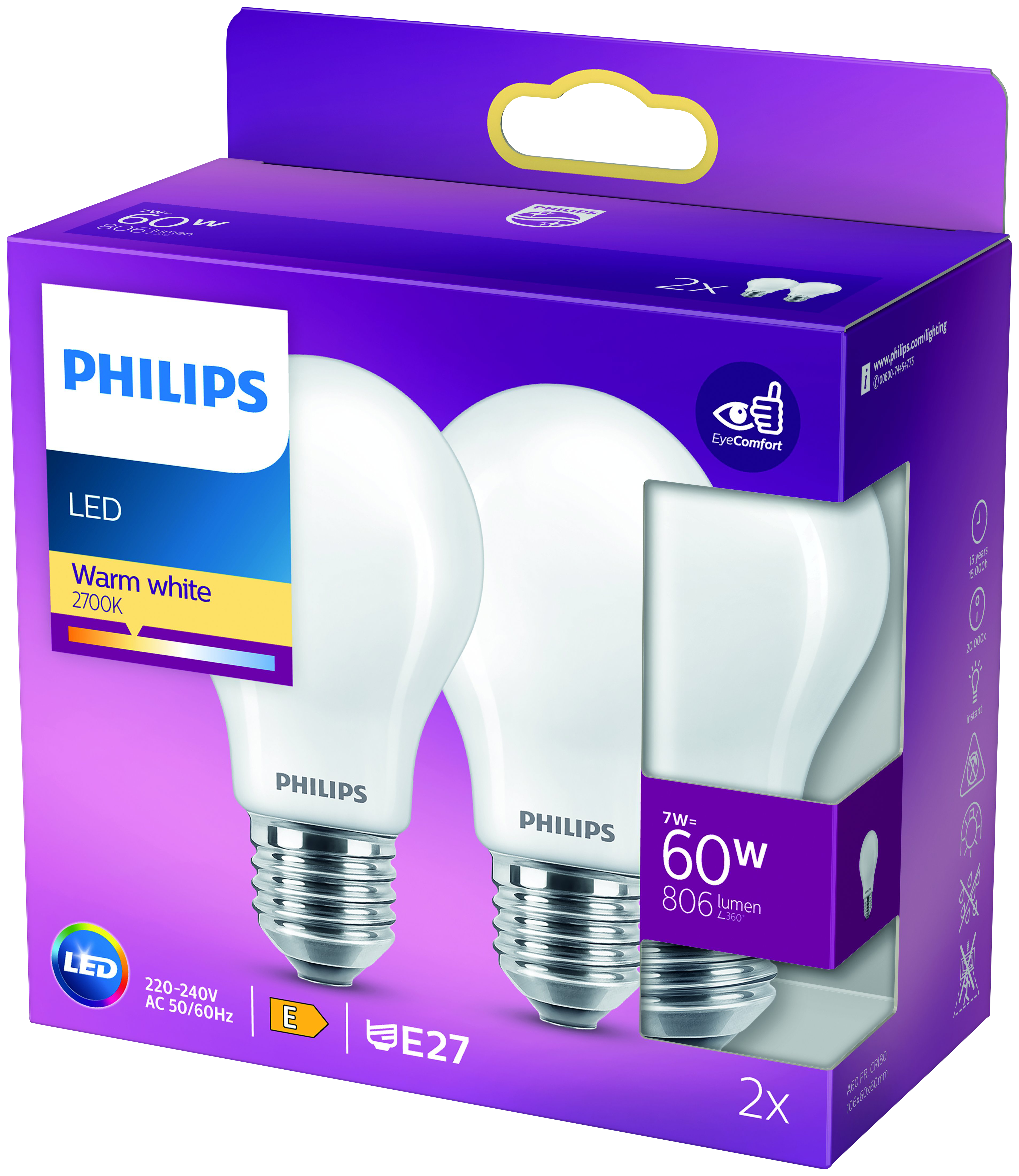 LOT DE 2 AMPOULES LED STANDARDS