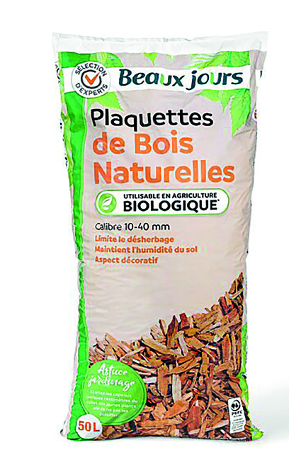 PLAQUETTES DE BOIS NATURELLES 50L