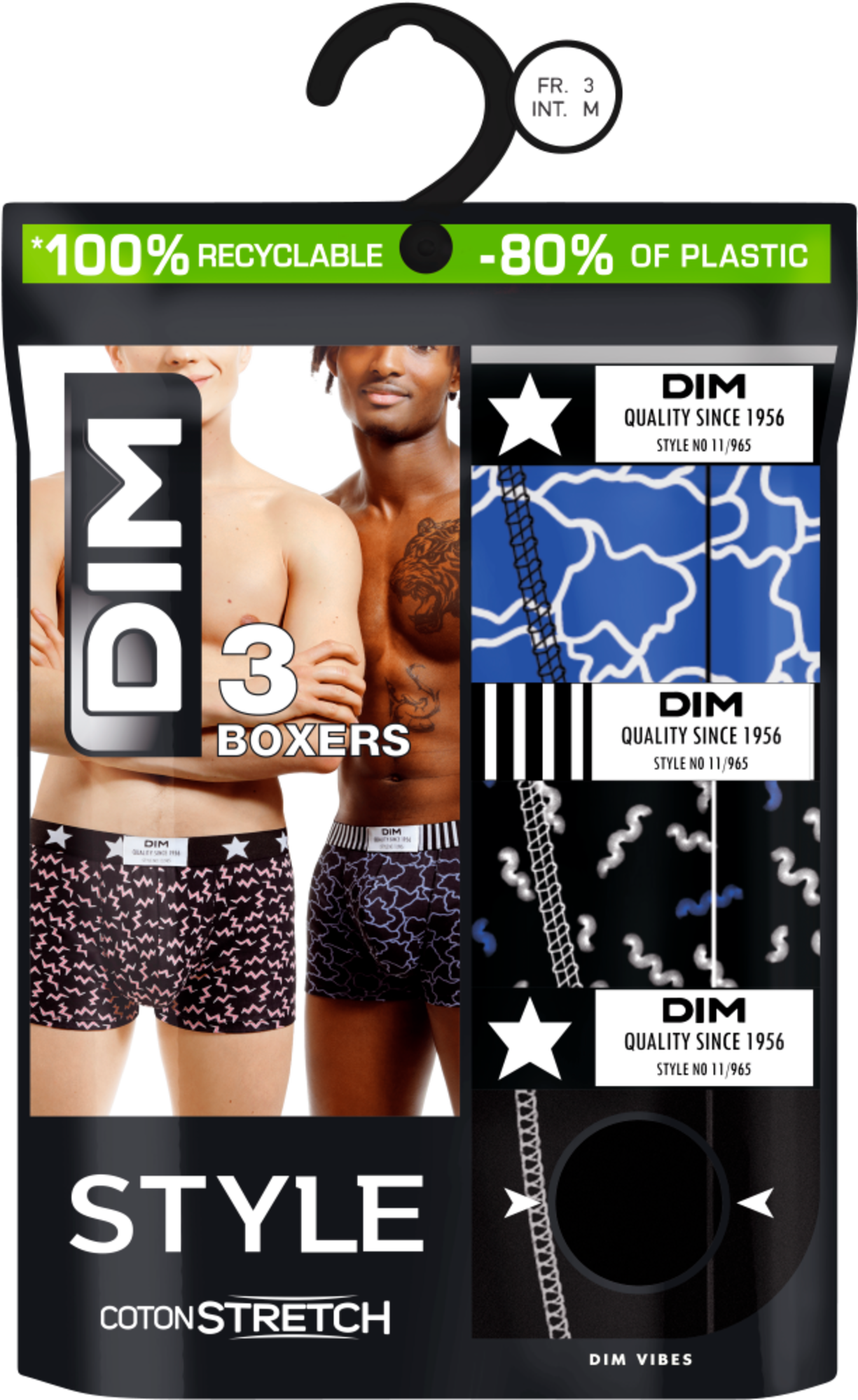 LOT DE 3 BOXERS HOMME