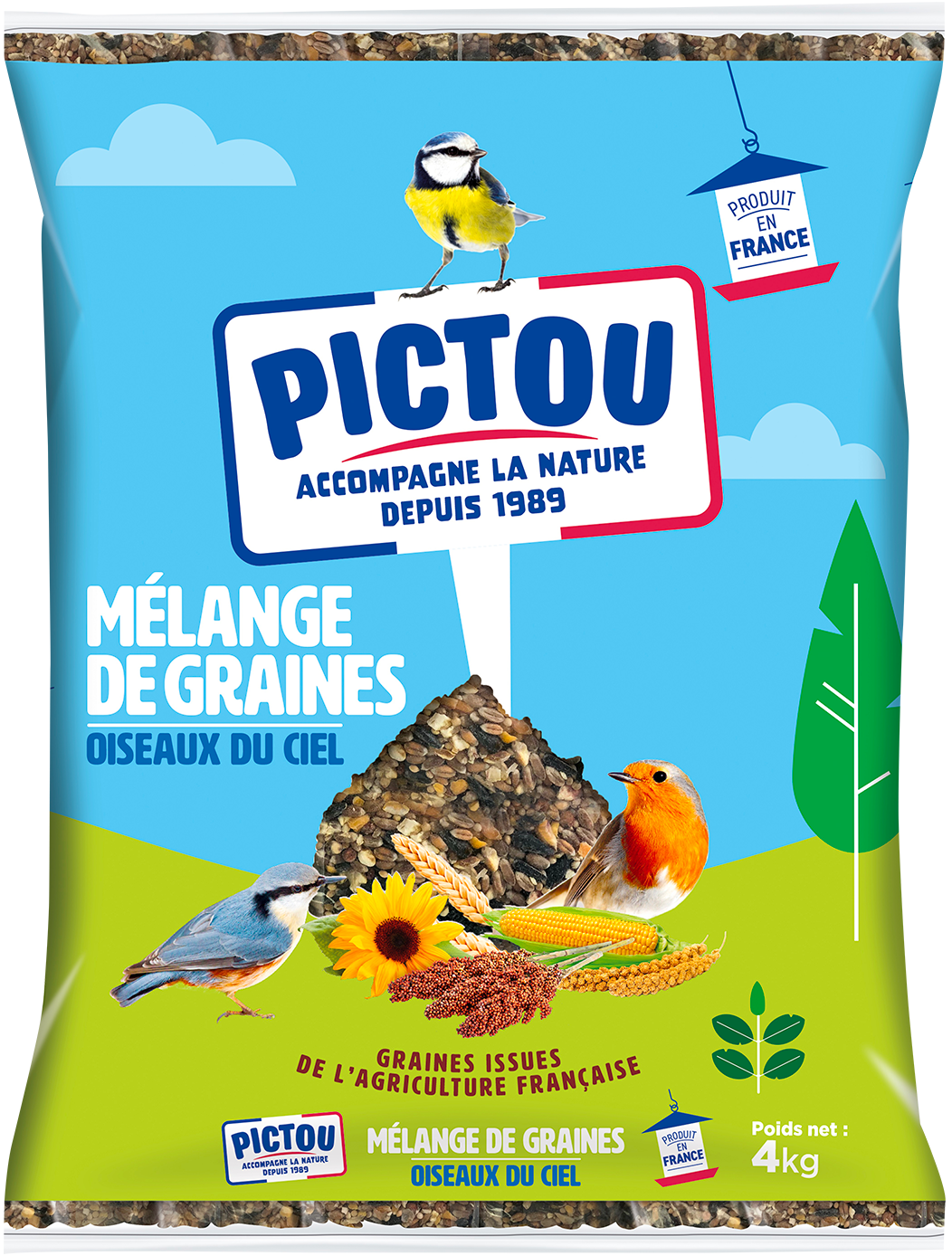 MÉLANGE DE GRAINES
POUR OISEAUX DU CIEL