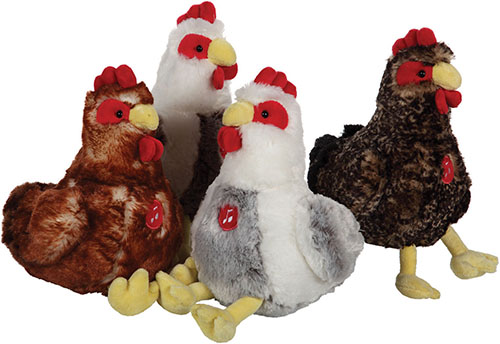 PELUCHES POULE OU COQ SONORES