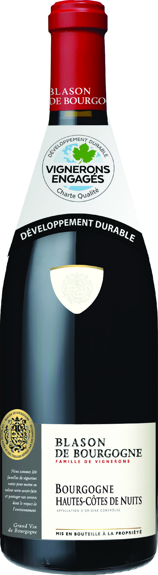 A.O.P(1) BOURGOGNE HAUTES-CÔTES DE NUITS BLASON DE BOURGOGNE FAMILLE DE VIGNERONS