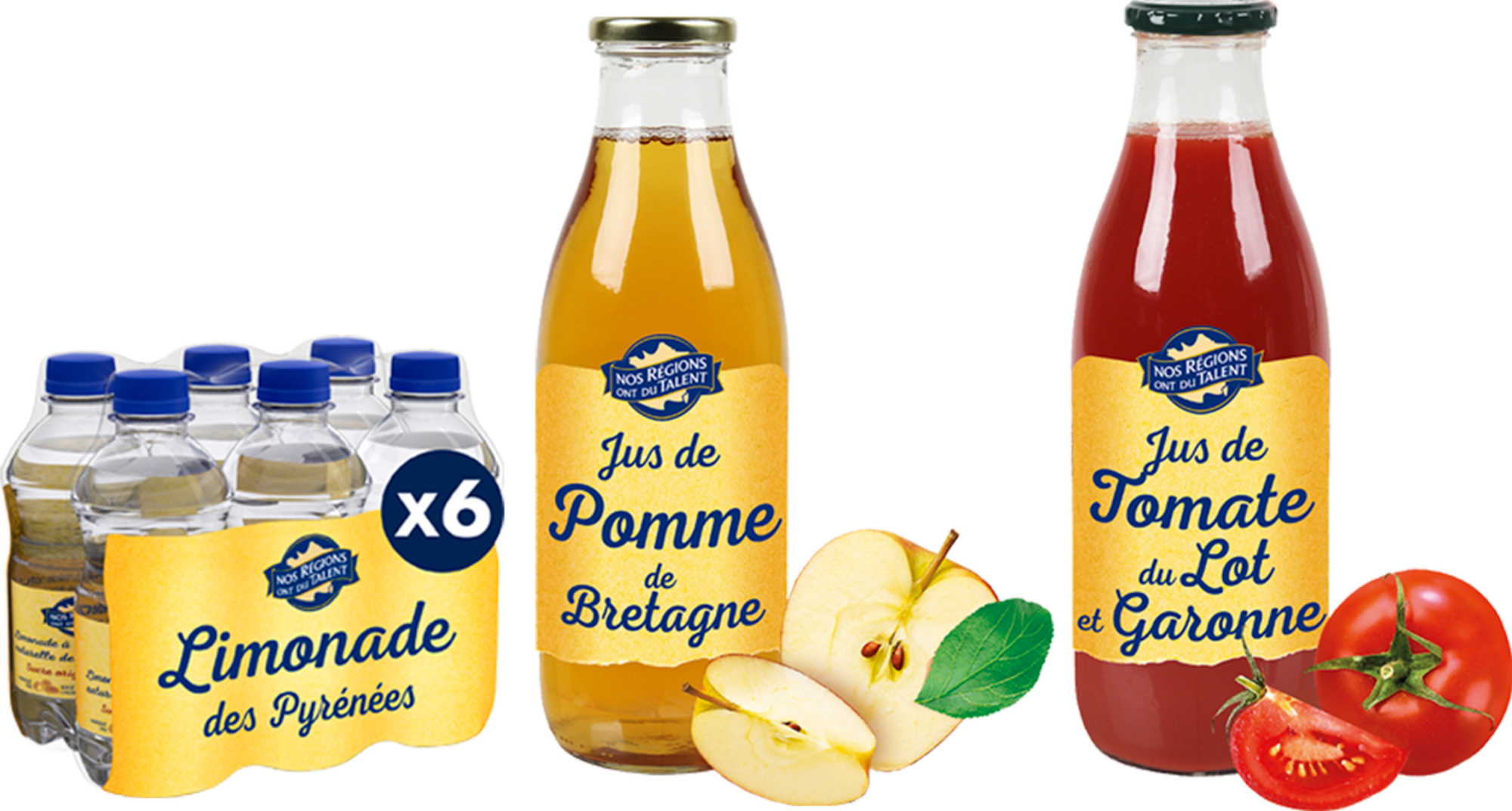 SUR LES PRODUITS PRÉSENTS EN MAGASIN DE LA GAMME SIROPS, JUS DE FRUITS ET SODAS “NOS RÉGIONS ONT DU TALENT”.