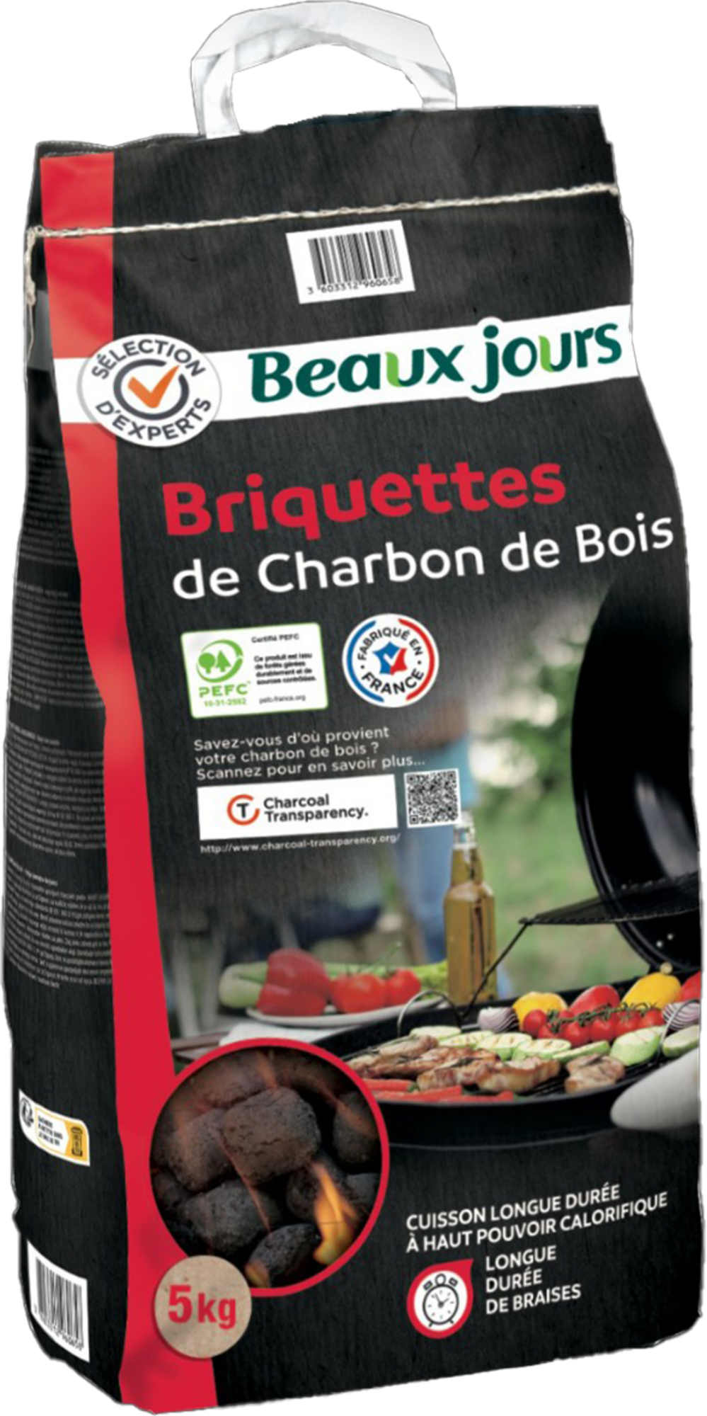BRIQUETTES DE CHARBON BOIS "BEAUX JOURS"