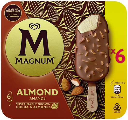 6 BÂTONNETS GLACÉS AMANDE