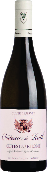 A.O.P(1) CÔTES DU RHÔNE(3) CHÂTEAU DE RUTH CUVÉE RÉSERVÉE