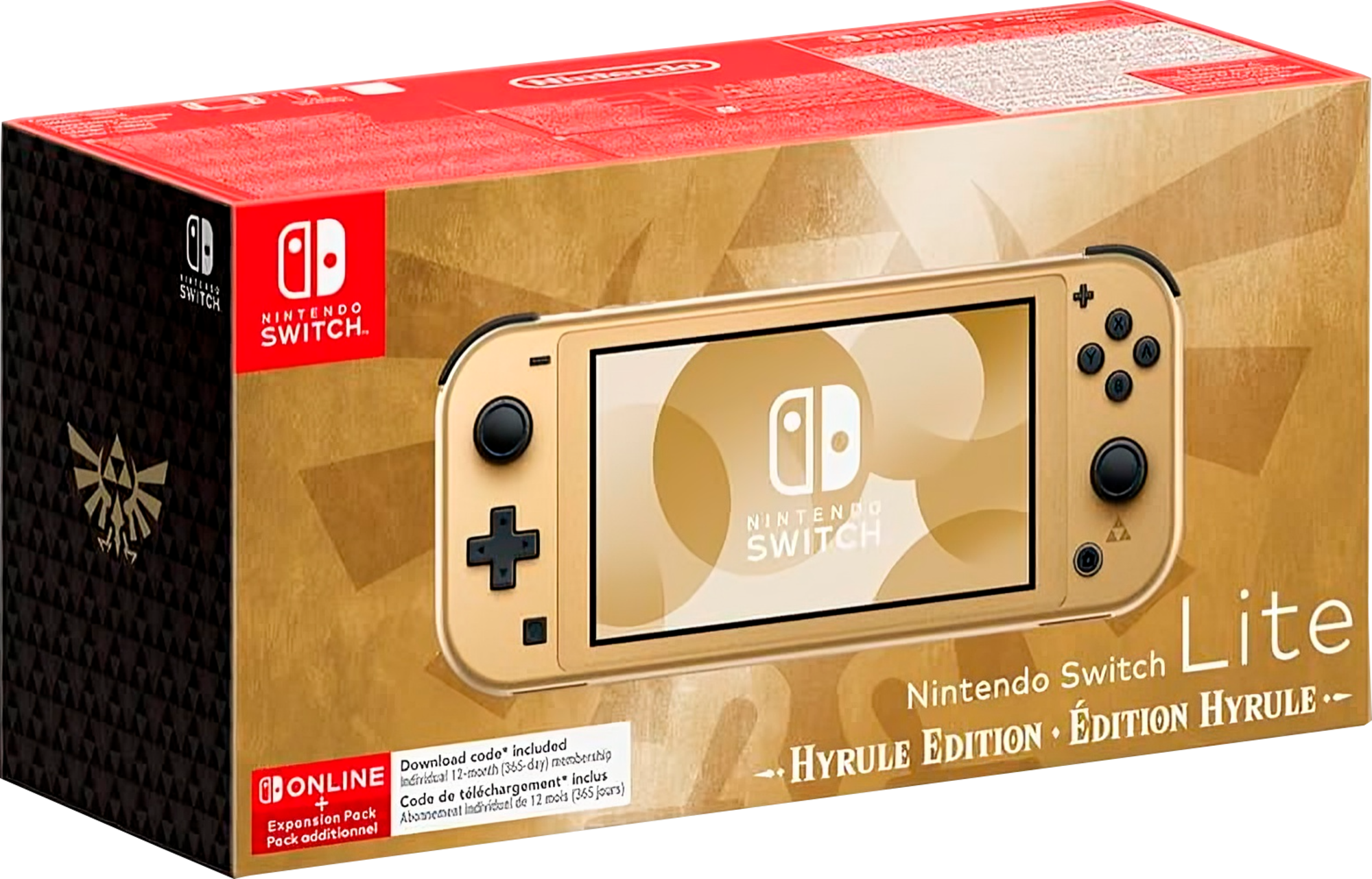 CONSOLE SWITCH LITE EDITION HYRULE + ABONNEMENT 12 MOIS NINTENDO SWITCH ONLINE + PACK ADDITIONNEL