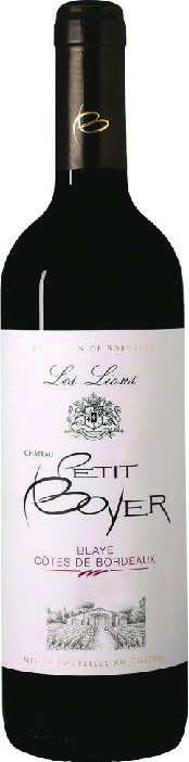 A.O.P(1) BLAYE CÔTES DE BORDEAUX(2) LES LIONS CHÂTEAU PETIT BOYER