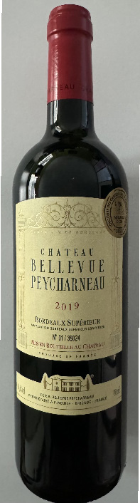 A.O.P(1) BORDEAUX SUPÉRIEUR(2) CHÂTEAU BELLEVUE PEYCHARNEAU