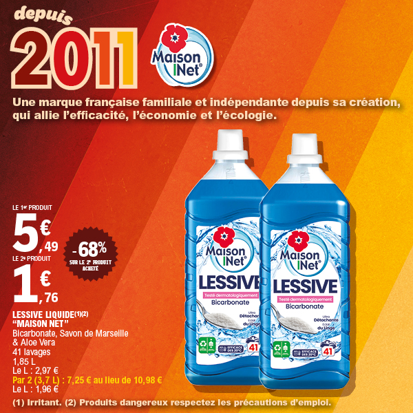 LESSIVE LIQUIDE(1)(2)