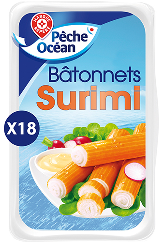 18 BÂTONNETS DE SURIMI SAVEUR CRABE MSC