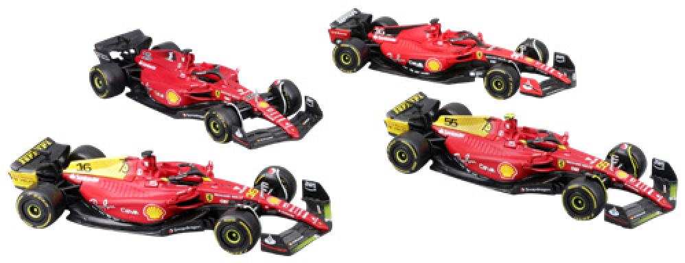 PACK DE 4 VÉHICULES F1 "FERRARI"
