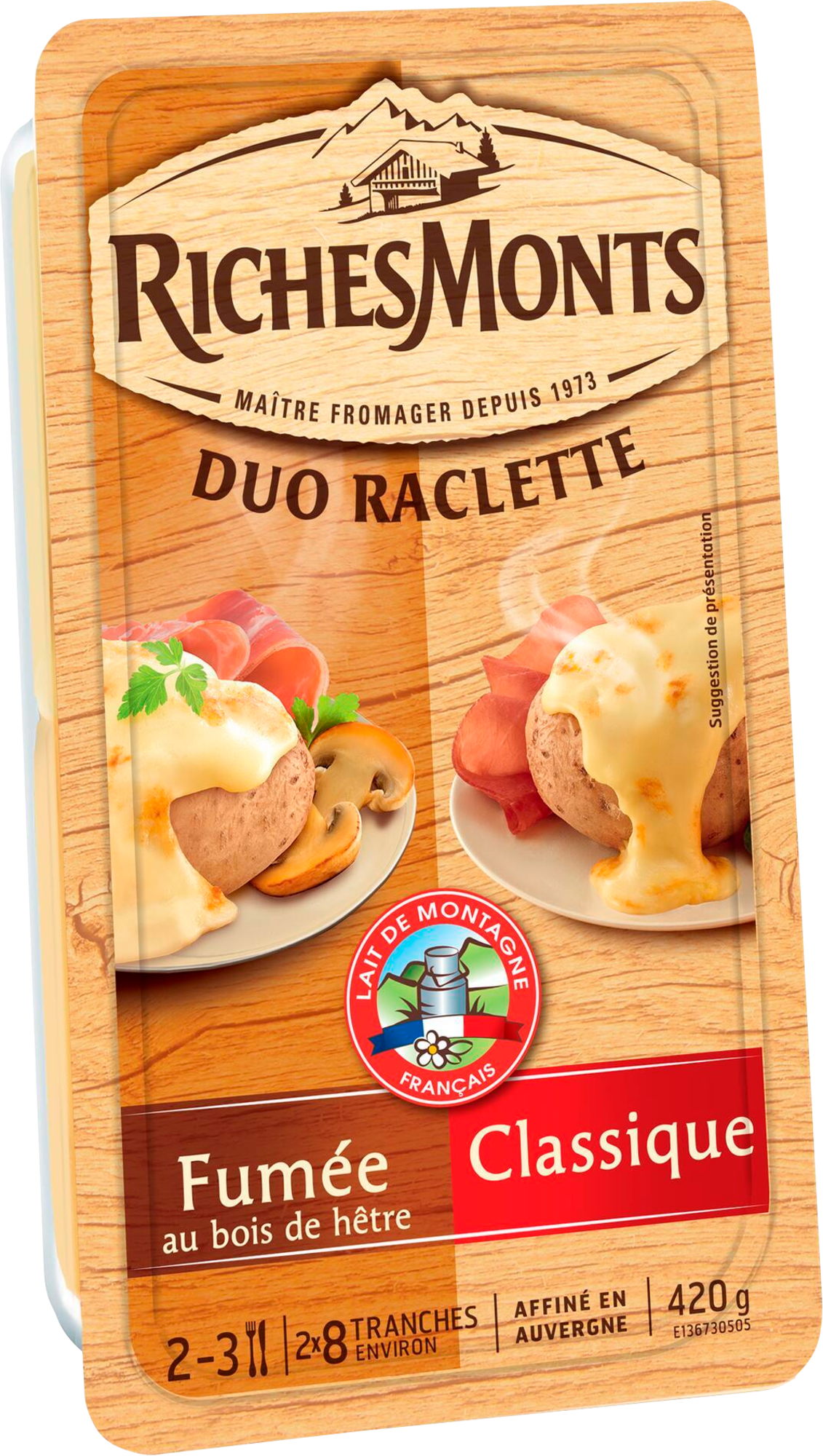 Duo Raclette Fumée et Classique 26% Mat.Gr.