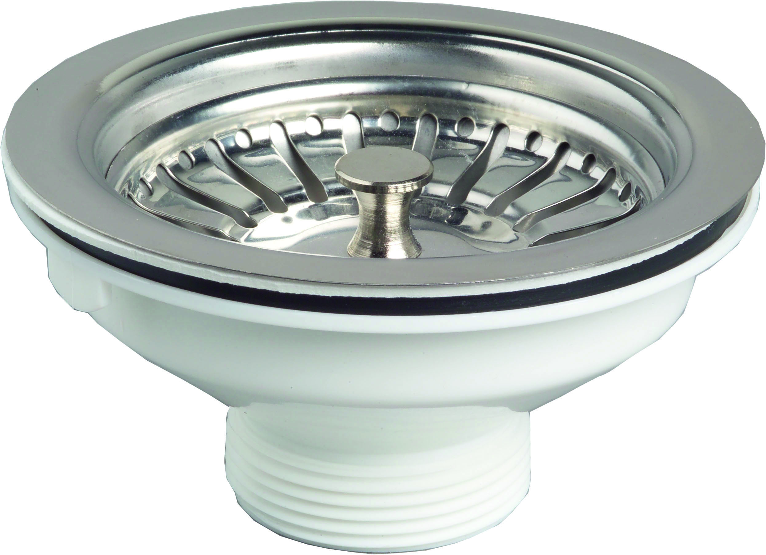 BONDE D’ÉVIER Ø 90 À PANIER INOX SANS TROP-PLEIN