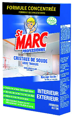 CRISTAUX DE SOUDE GROS TRAVAUX CONCENTRÉ 1 KG ST MARC PROFESSIONNEL