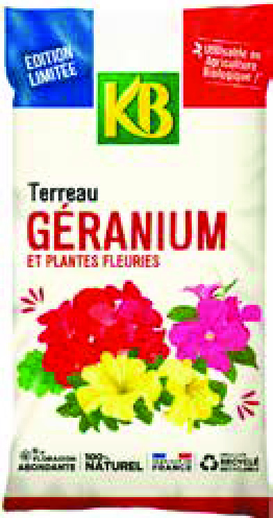 TERREAU GERANIUMS ET PLANTES FLEURI