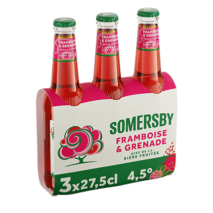 BOISSON ALCOOLISÉE À BASE DE BIÈRE AROMATISÉE FRAMBOISE-GRENADE