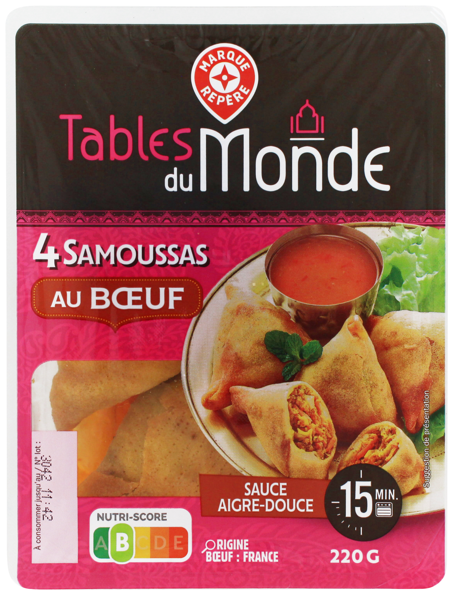 4 SAMOUSSAS AU BOEUF