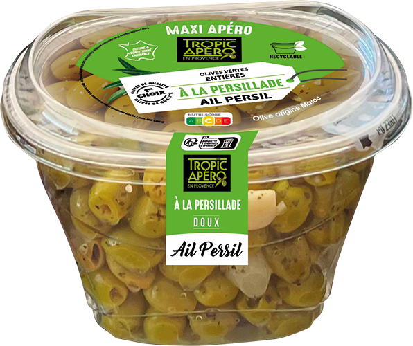 OLIVES VERTES ENTIÈRES À LA PERSILLADE