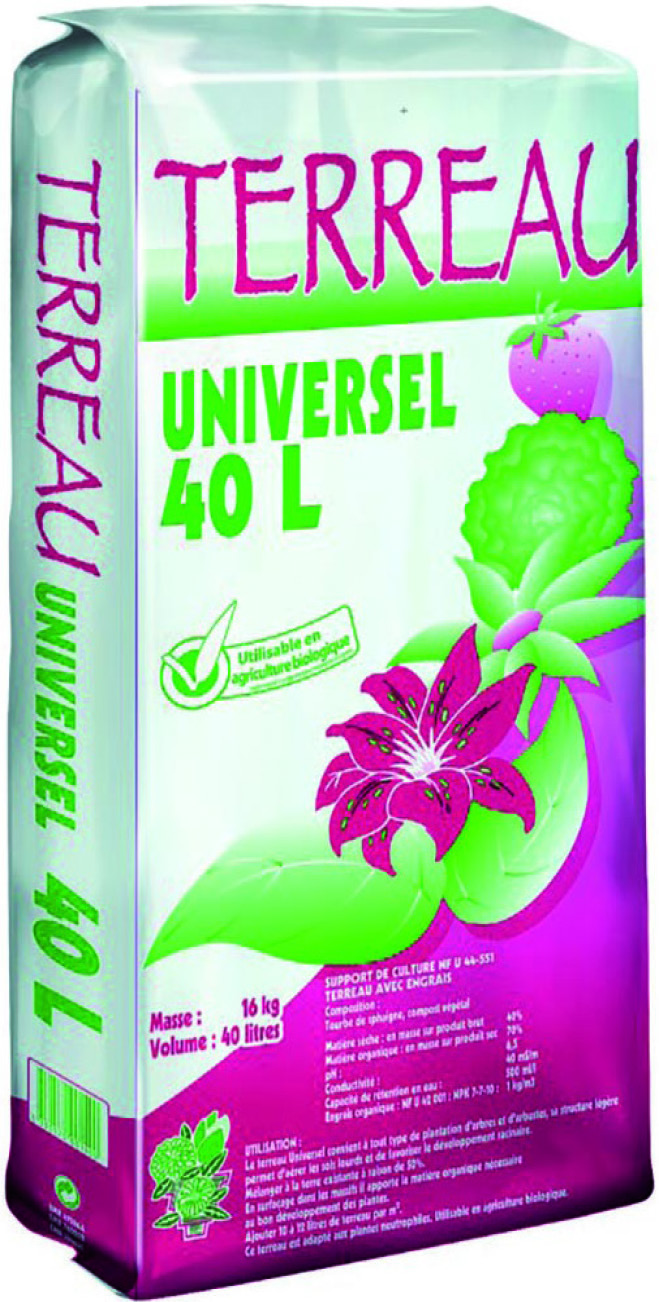 TERREAU UNIVERSEL 40 L