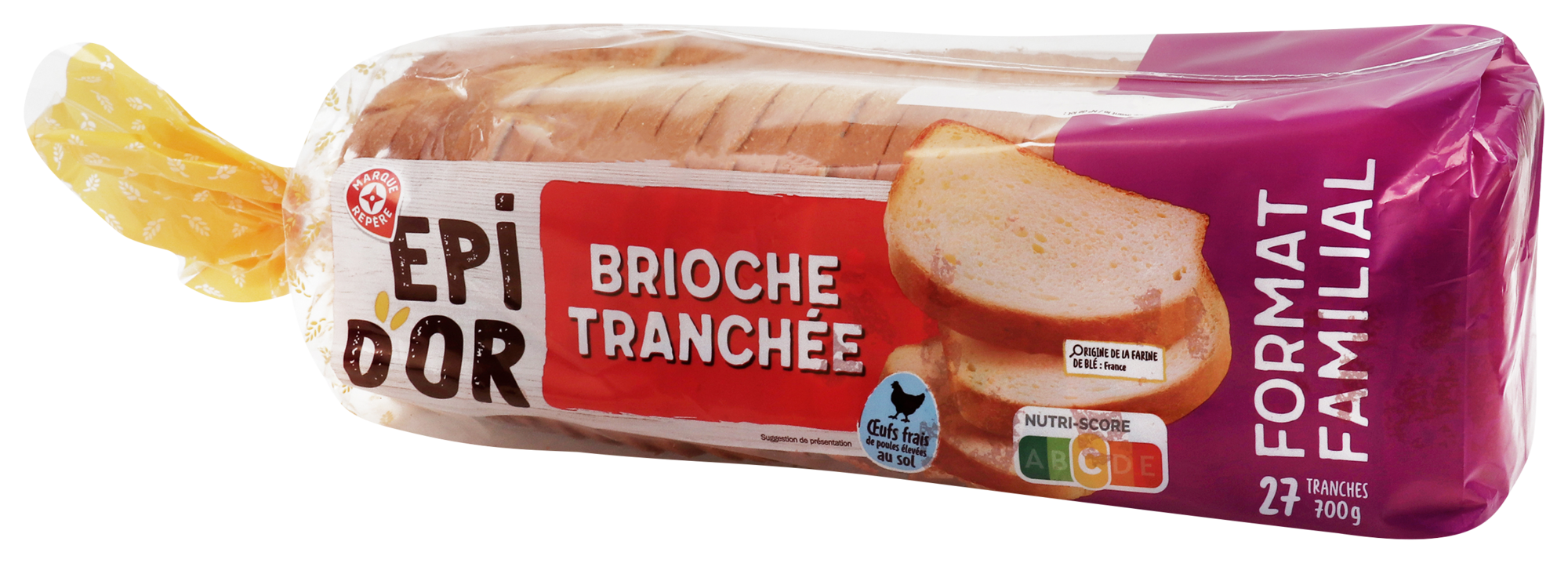 BRIOCHE TRANCHÉE NATURE