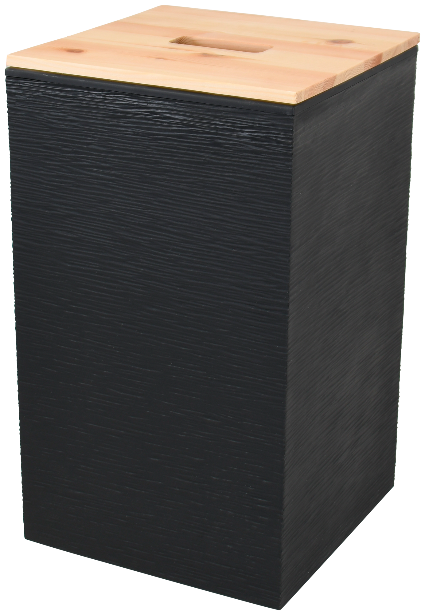 COFFRE À GRANULÉS DE BOIS CARRÉ "STONE"