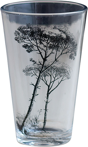 Le lot de 3 verres décorés