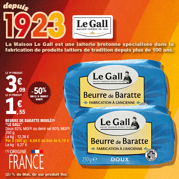 BEURRE DE BARATTE MOULÉ
