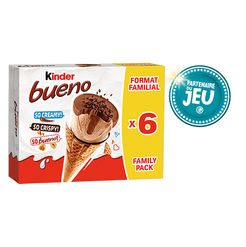 GLACE KINDER BUENO CHOCOLAT AU LAIT X6