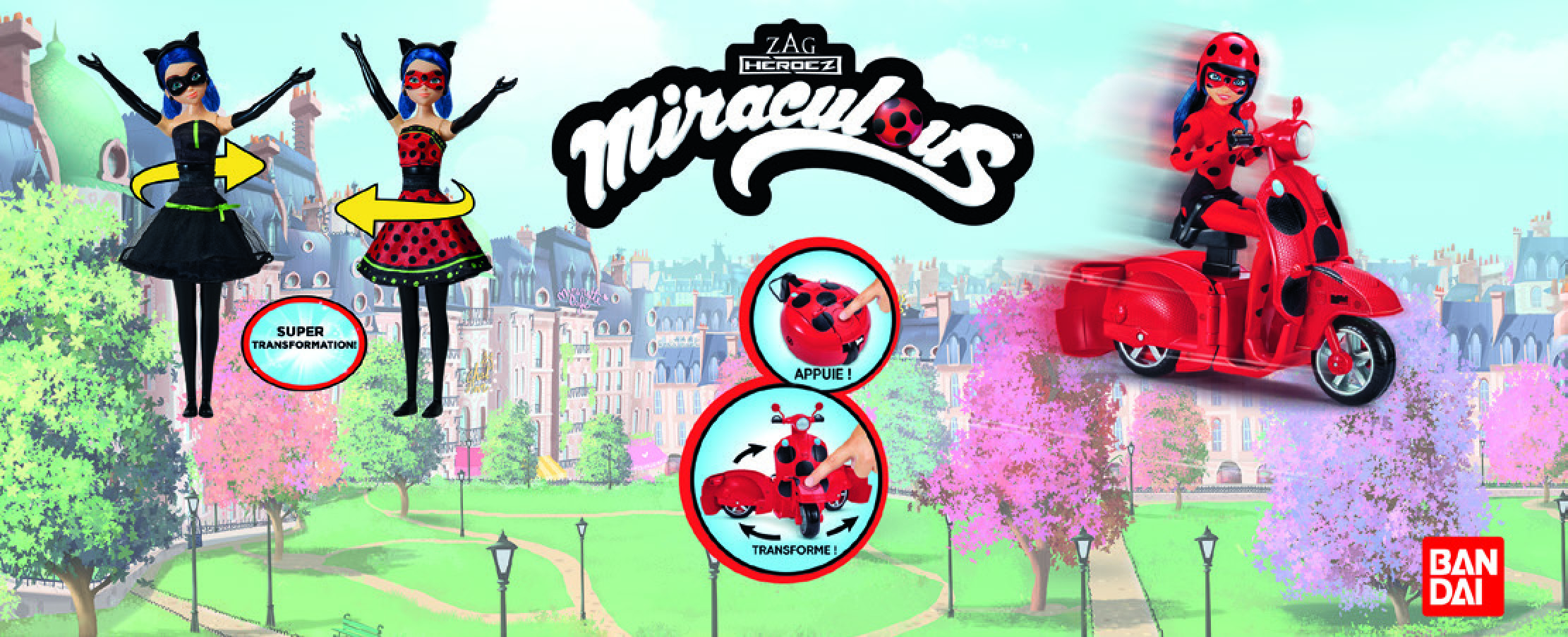 SCOOTER ET POUPÉE LADYBUG