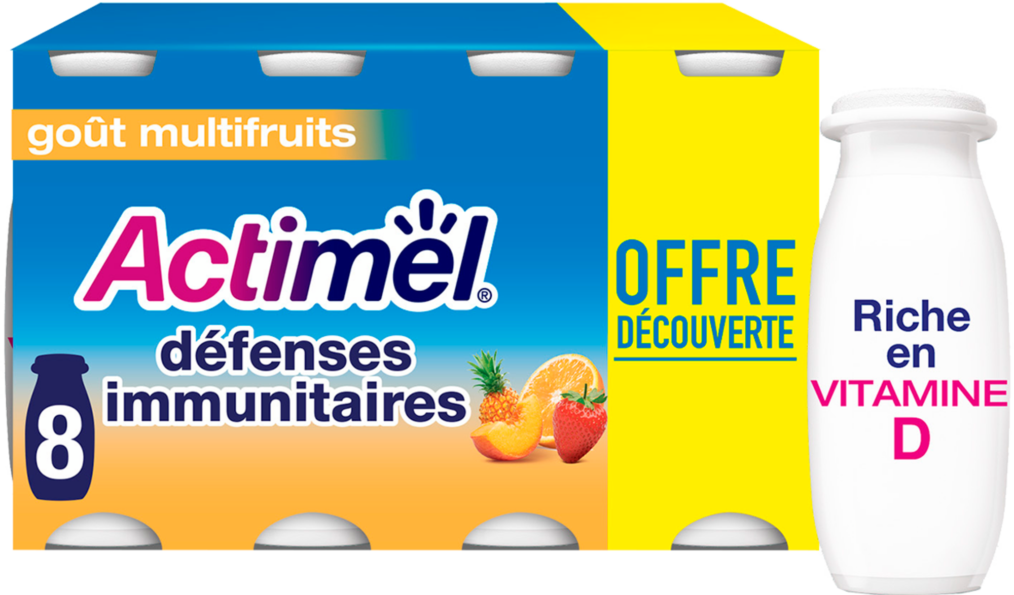 Actimel Défenses Immunitaires Goût Multifruits Offre Découverte