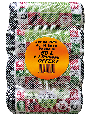 SACS POUBELLE 50 L NOIR