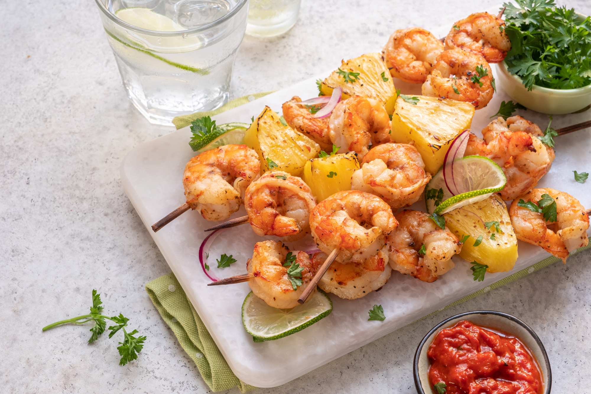 4 brochettes de crevettes à la provençale
"MITI"