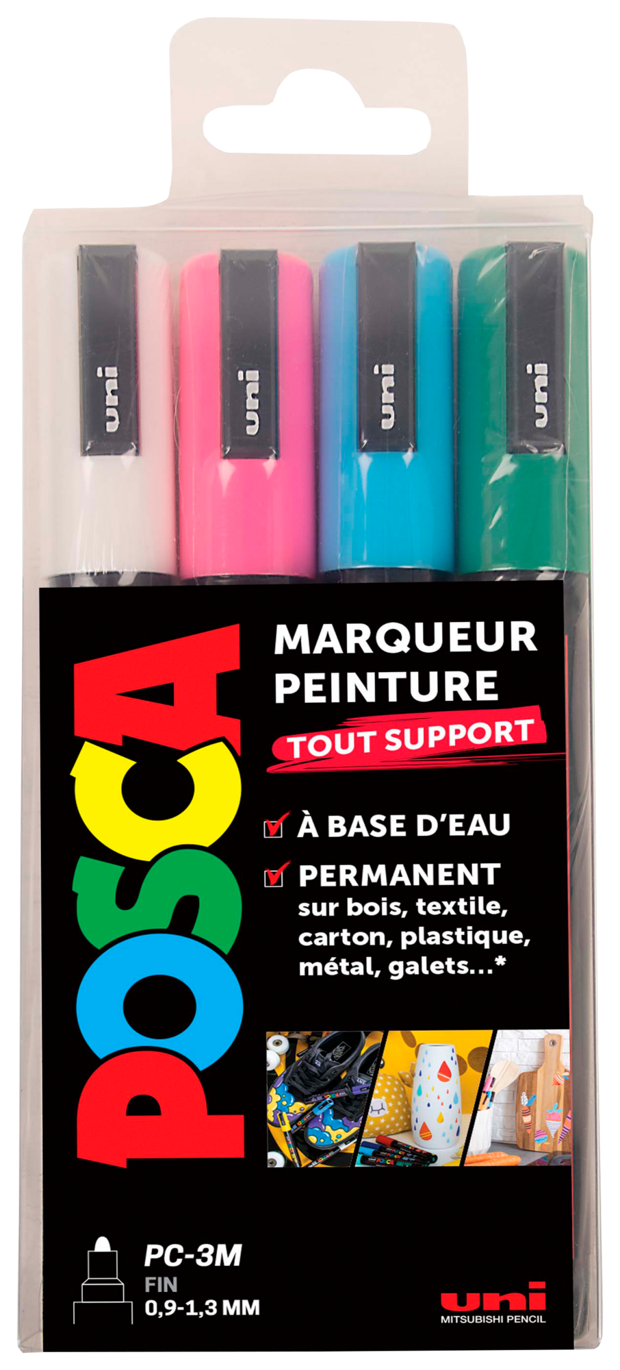 4 MARQUEURS POINTE CONIQUE "POSCA"