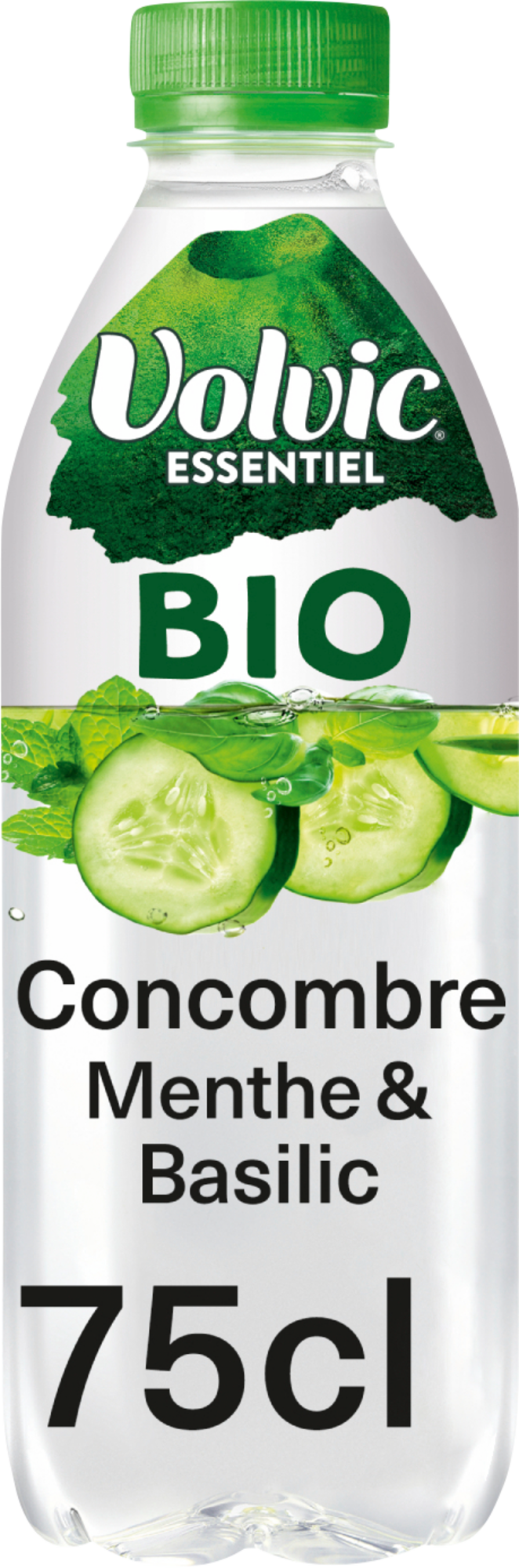 EAU PLATE AROMATISÉE CONCOMBRE MENTHE BASILIC BIO
