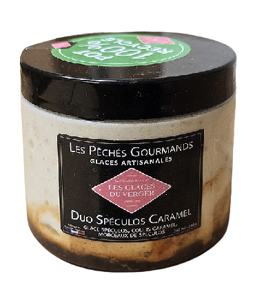 LES PÊCHÉS GOURMANDS GLACE CARAMEL SPÉCULOS Les Glaces du Verger