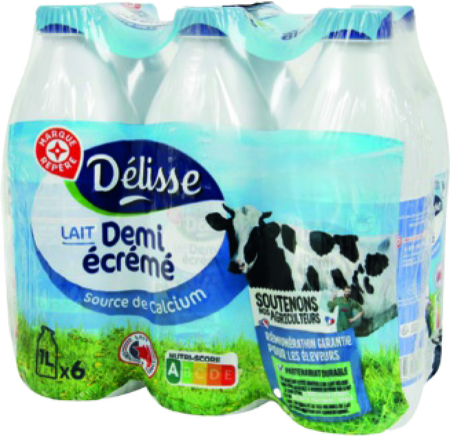 LAIT UHT DEMI ÉCRÉMÉ BOUTEILLE