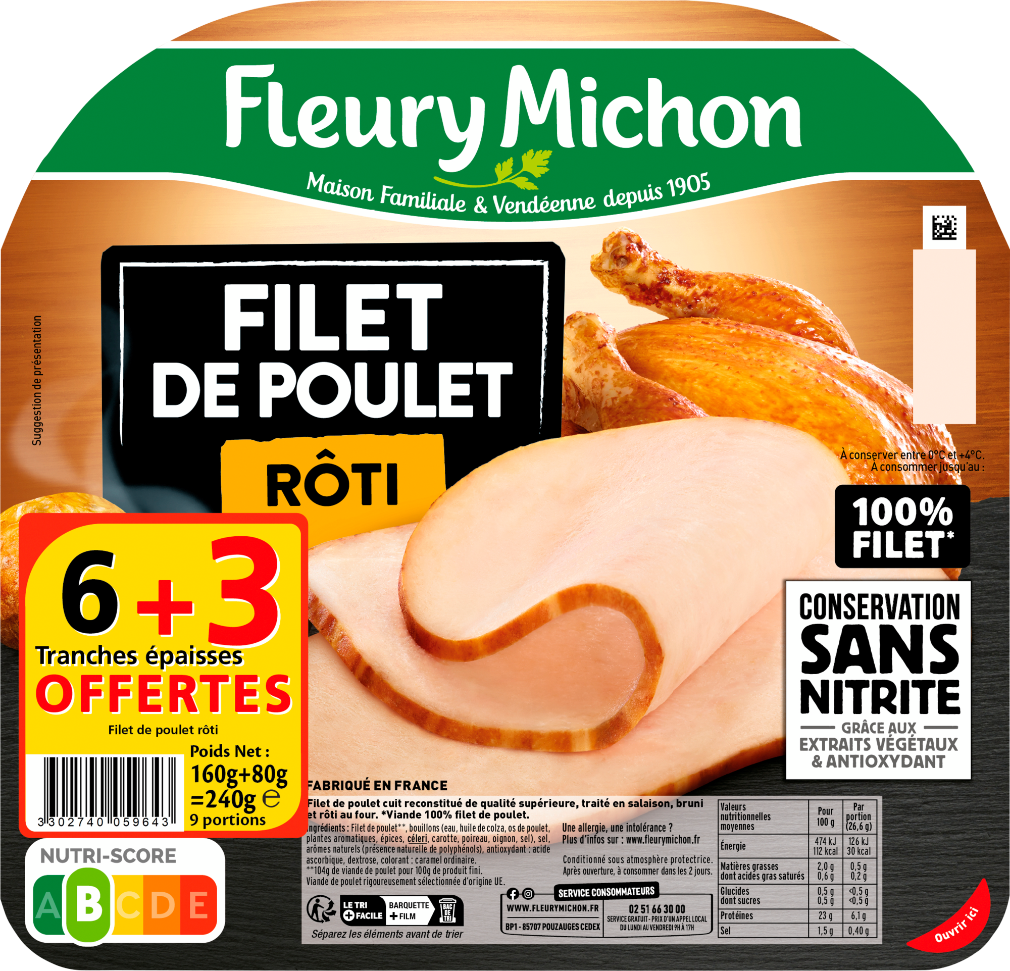 Filet de poulet rôti