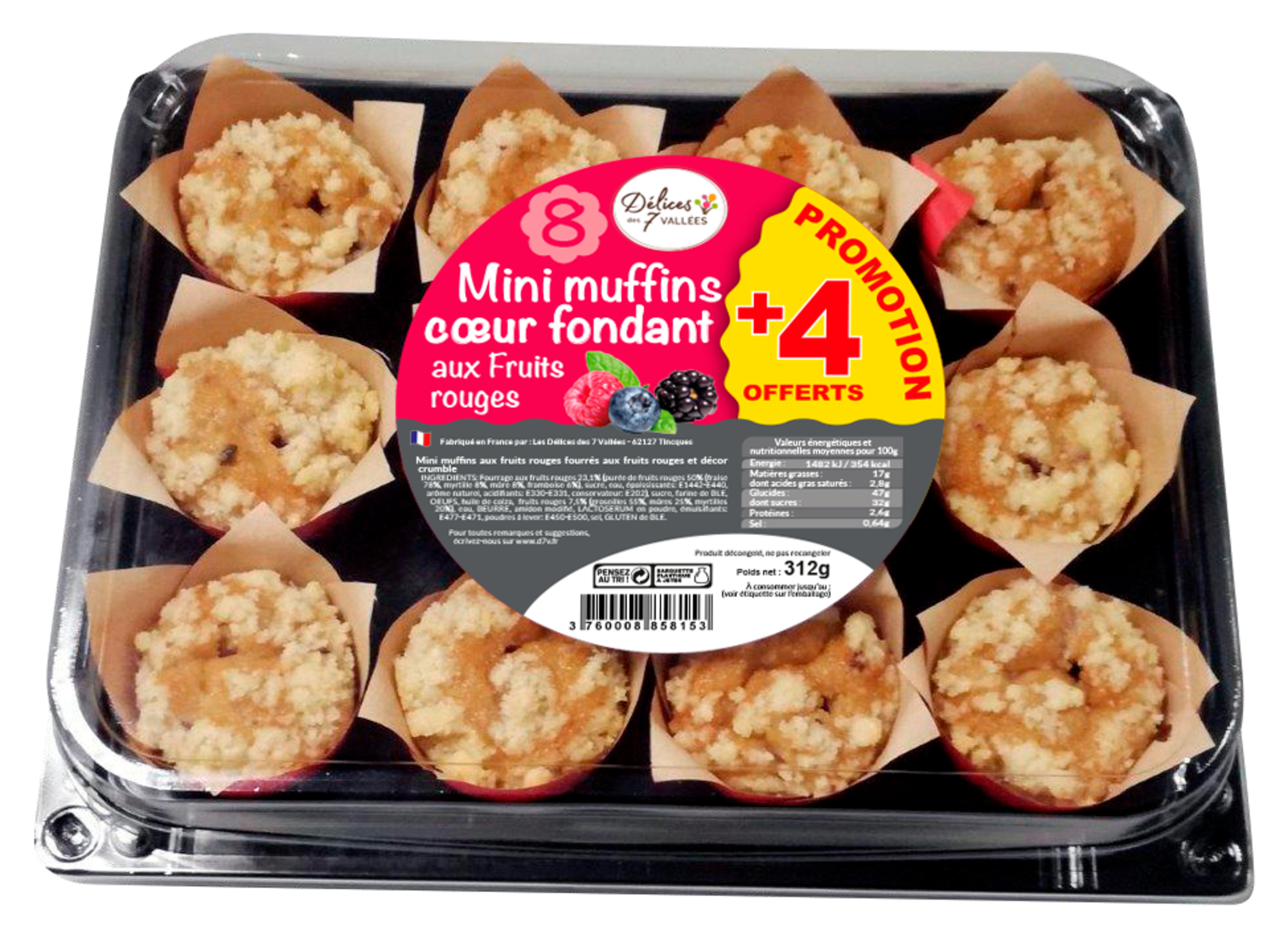 Mini muffins fruits rouges