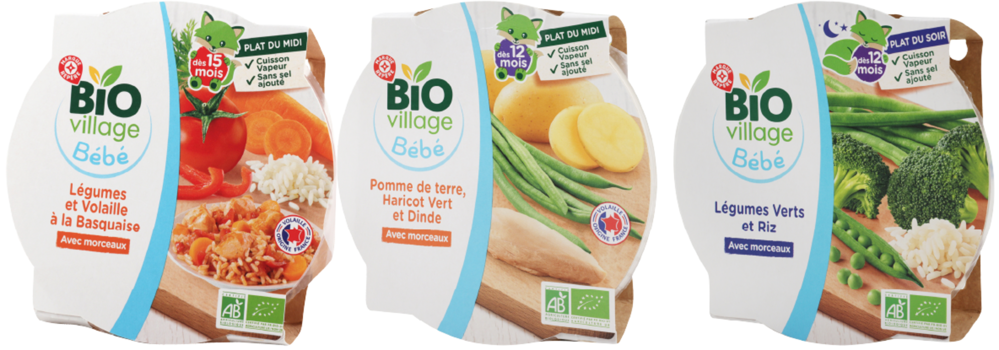 SUR LES PRODUITS PRÉSENTS EN MAGASIN DES GAMMES "ASSIETTES" BIO VILLAGE BÉBÉ